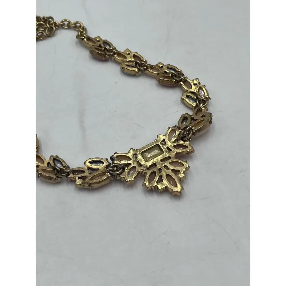 J.‎ Crew Pink, Beige, Blush Marquis Stones Crystals Pointed Vine Necklace